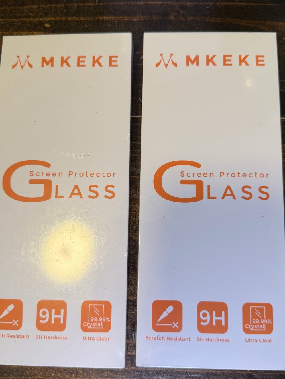 Lot of 2 Mkeke iPhone 16 Pro / 17 Screen Protector 3-Pack 9H Tempered Glass